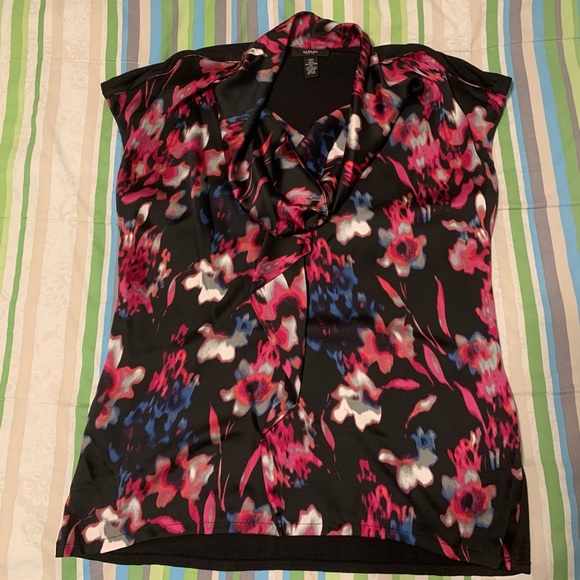 ALFANI PETITE WOMEN TOP NEW 12P WOVEN POLYESTER - Picture 2 of 4